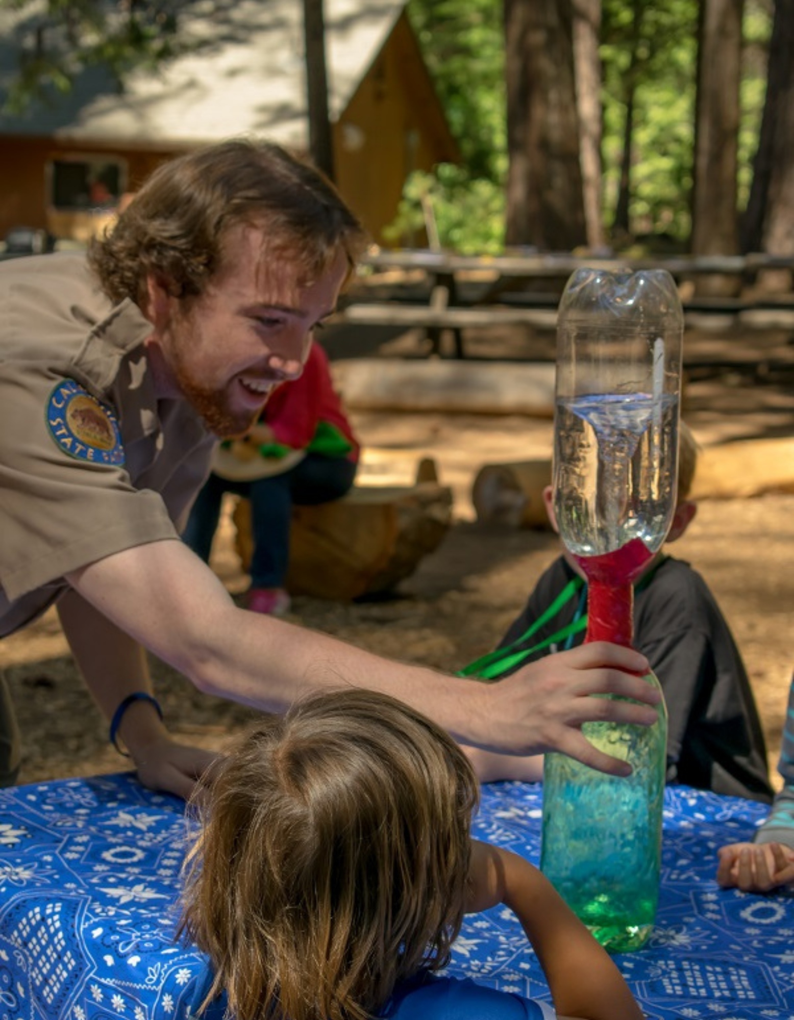 Staff doing a demonstration for children